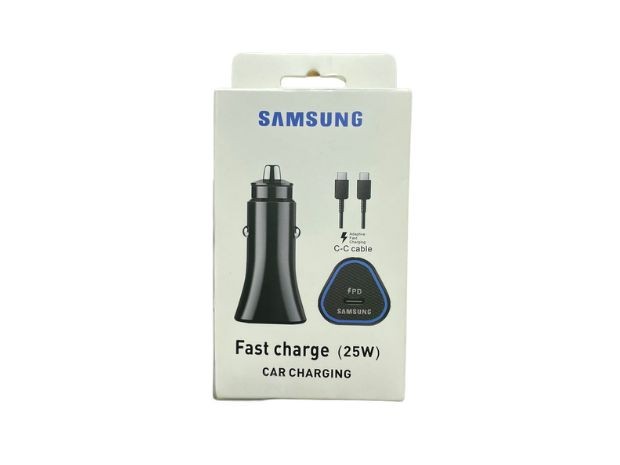 &uu CARGADOR AUTO + 1 USB TIPO C + CABLE SAM (4226)